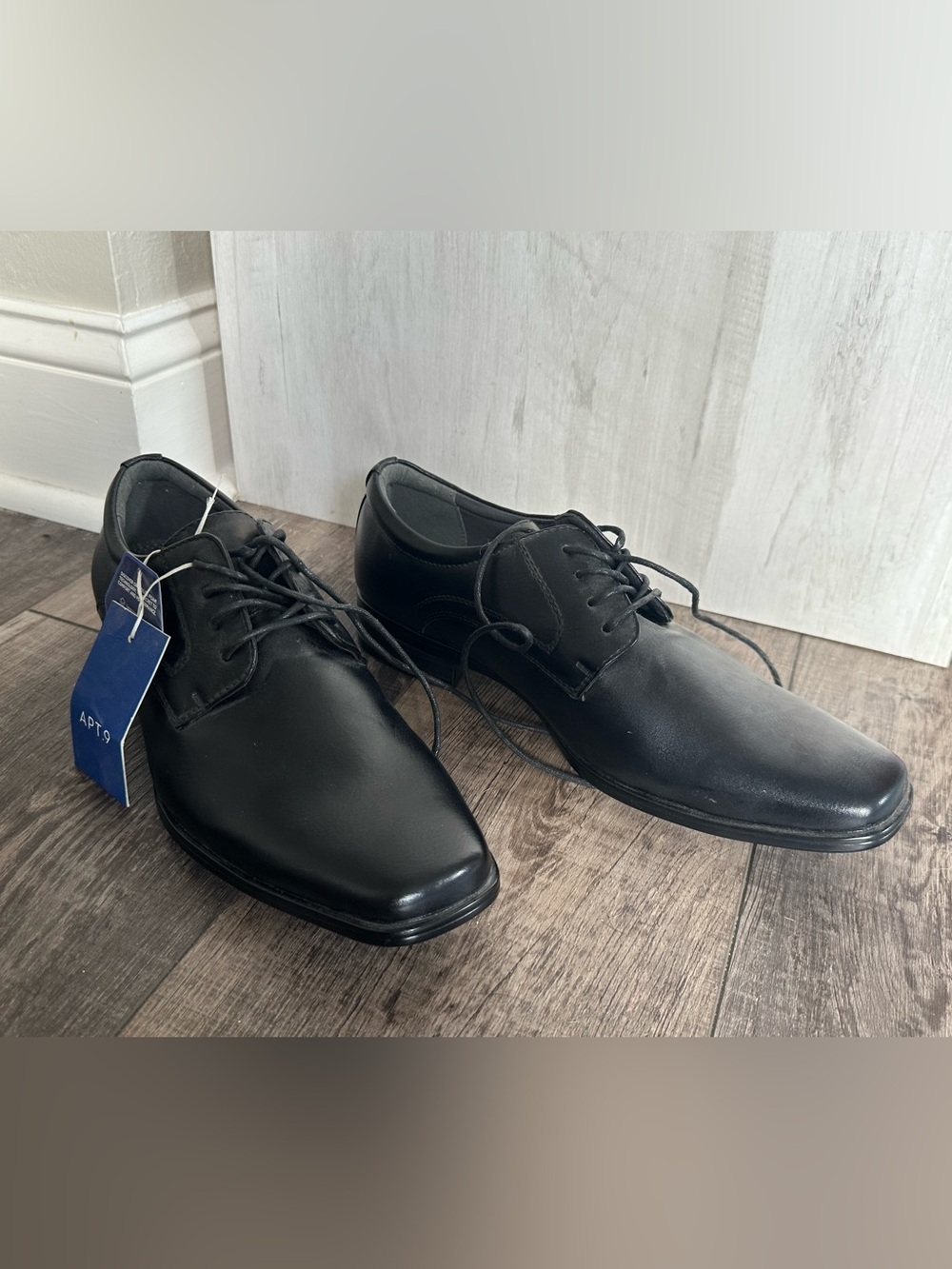 Apt. 9 Men's Black Leather Derby Dress Shoes